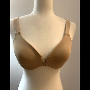Spanx bra, cafe au lait, front closure, size 34 D